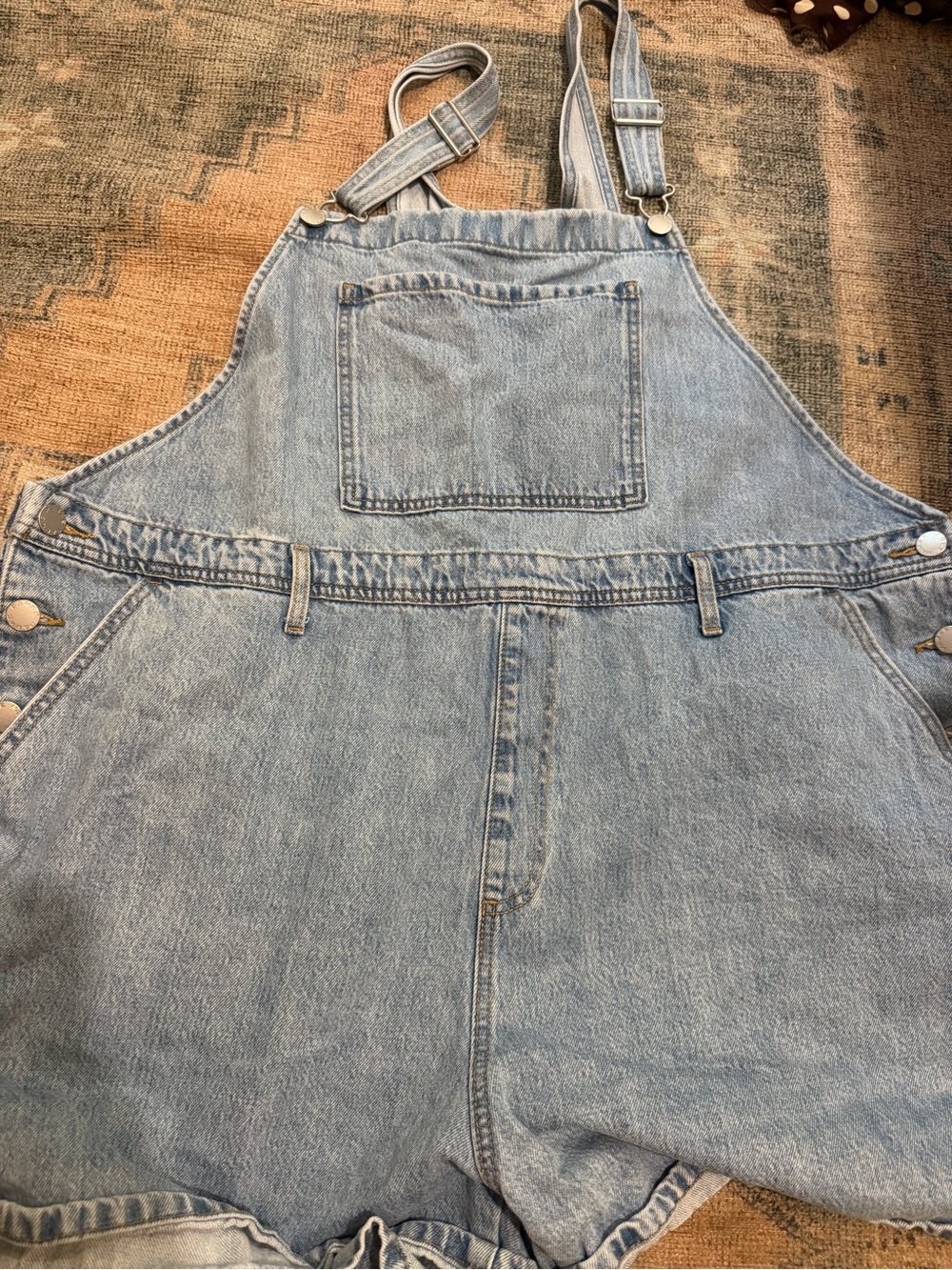 Parke Light Wash Denim Short Overalls